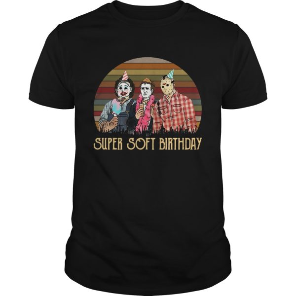orror movie characters super soft birthday vintage shirt