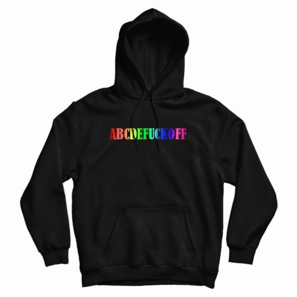 ABCDEFUCKOFF Rainbow Design Hoodie