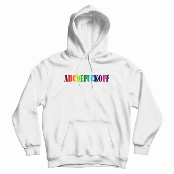 ABCDEFUCKOFF Rainbow Design Hoodie