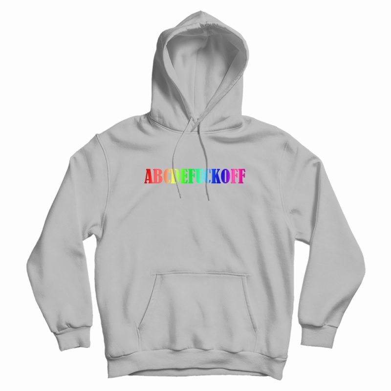 ABCDEFUCKOFF Rainbow Design Hoodie ABCDEFUCKOFF Rainbow Design Hoodie