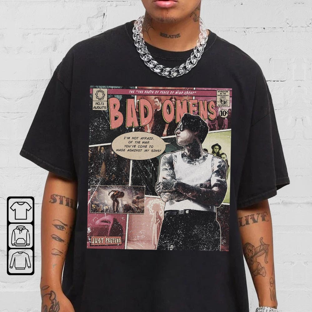 Bad Omens Comic Shirt Album World Tour Ticket 2023 Bad Omens Comic Shirt Album World Tour Ticket 2023