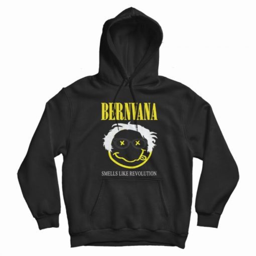 Bernie Sanders Grunge Bernvana Smells Hoodie Bernie Sanders Grunge Bernvana Smells Hoodie