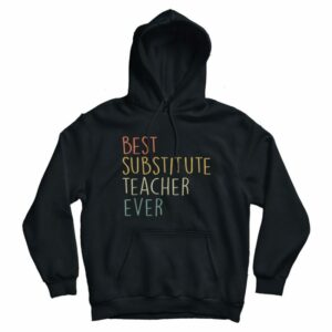 Best Substitute Teacher Ever Cool Vintage Christmas Hoodie 1