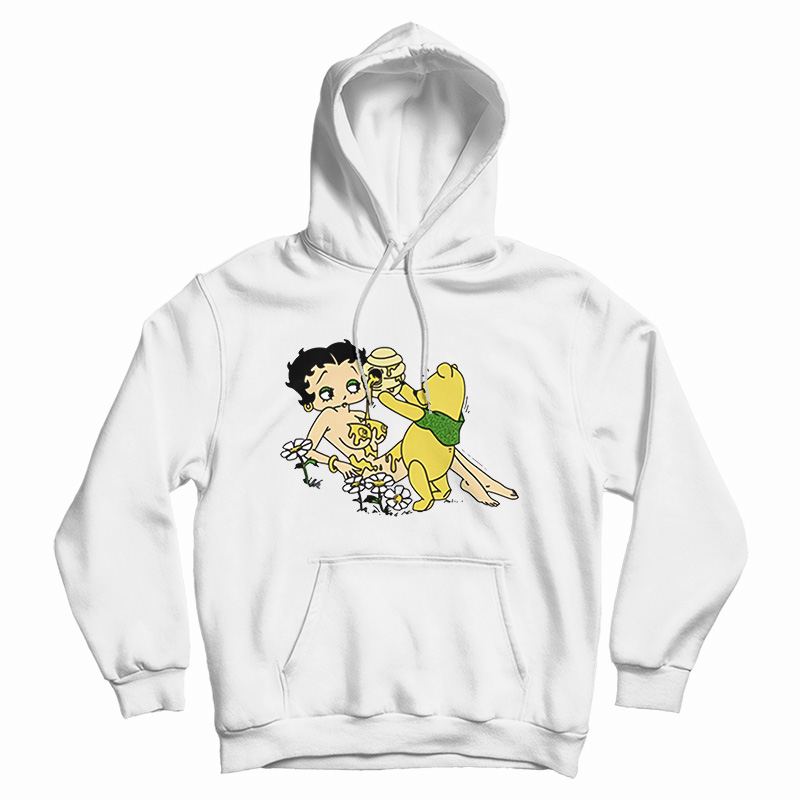 Betty Boop and Winnie The Pooh Honey HoodiE Betty Boop and Winnie The Pooh Honey HoodiE