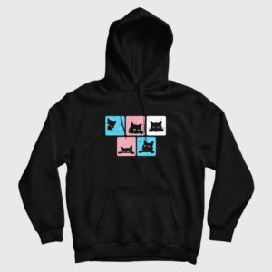 Black Cat Transgender Pride Hoodie