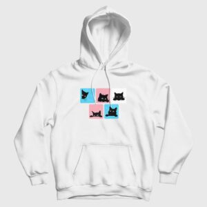 Black Cat Transgender Pride Hoodie
