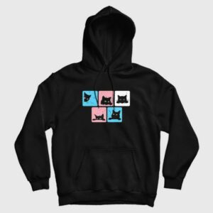 Black Cat Transgender Pride Hoodie 3