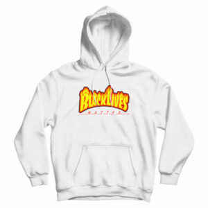 Black Lives Matter Fire Crop Hoodie For