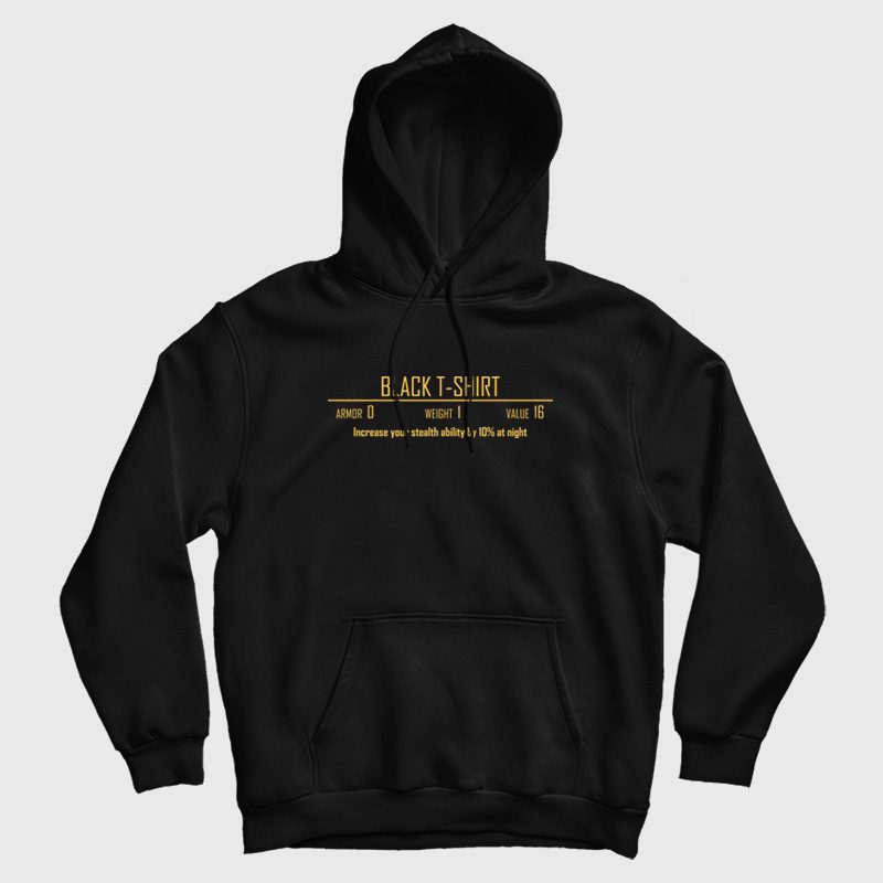 Black T-Shirt Increase Your Stealth Ability By 10 At Value Hoodie Black T-Shirt Increase Your Stealth Ability By 10 At Value Hoodie