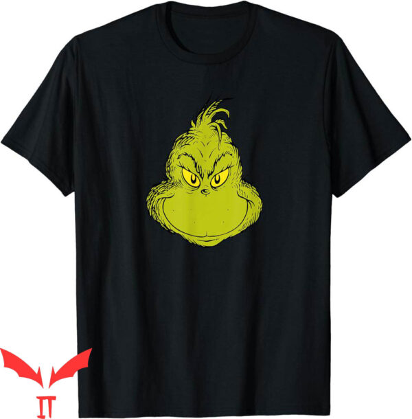 Boys Grinch T-Shirt Dr Seuss Classic Grinch Face Funny