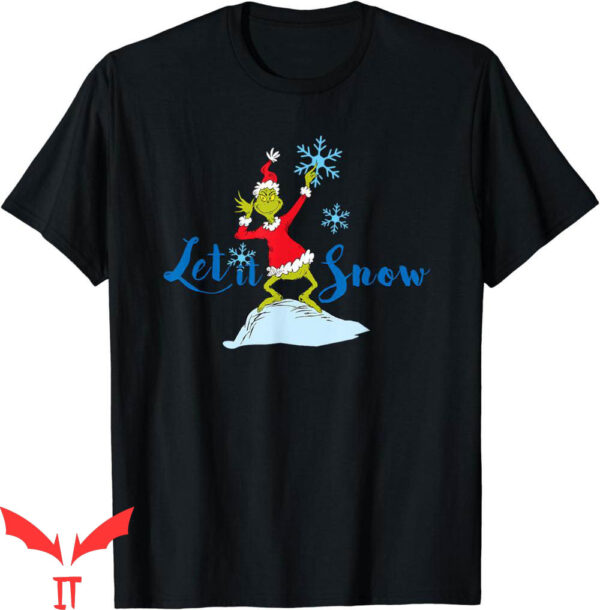 Boys Grinch T-Shirt Dr Seuss Grinch Let It Snow Funny
