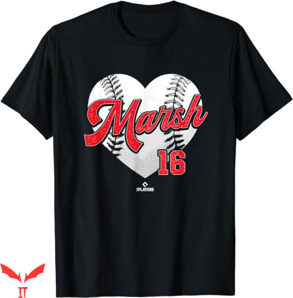 Brandon Marsh T-Shirt Baseball Heart Brandon Marsh Trending