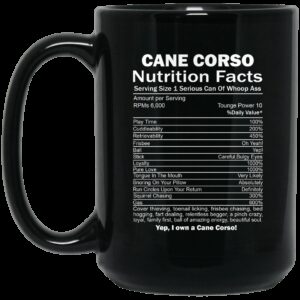 Cane Corso Nutrition Facts Mug
