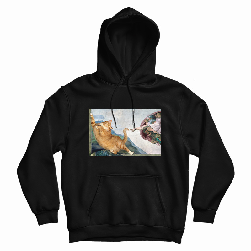 Cat Angelo Creation Of Adam Hoodie For UNISEX Cat Angelo Creation Of Adam Hoodie For UNISEX