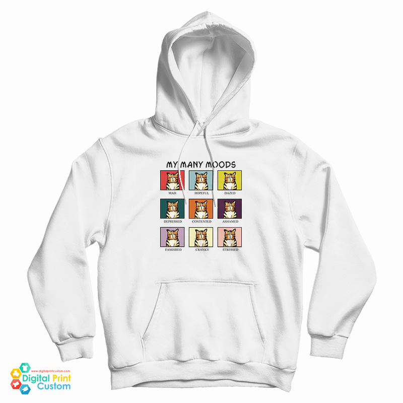 Cat My Many Moods Hoodie For UNISE Cat My Many Moods Hoodie For UNISE