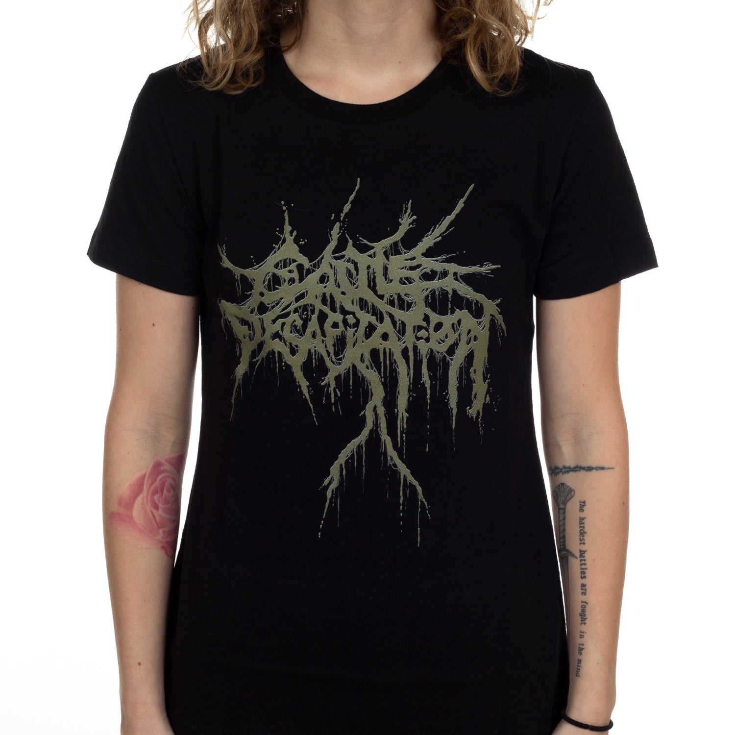 Cattle Decapitation Gold Logo Girls T-shirt Cattle Decapitation Gold Logo Girls T-shirt