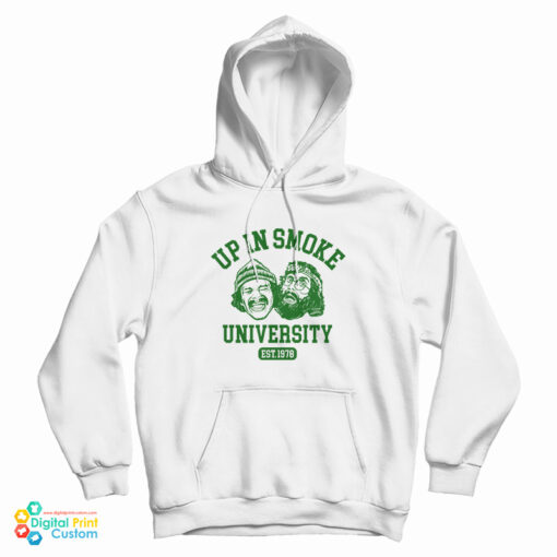 Cheech and Chong Up In Smoke University Hoodie For UNISEX Cheech and Chong Up In Smoke University Hoodie For UNISEX