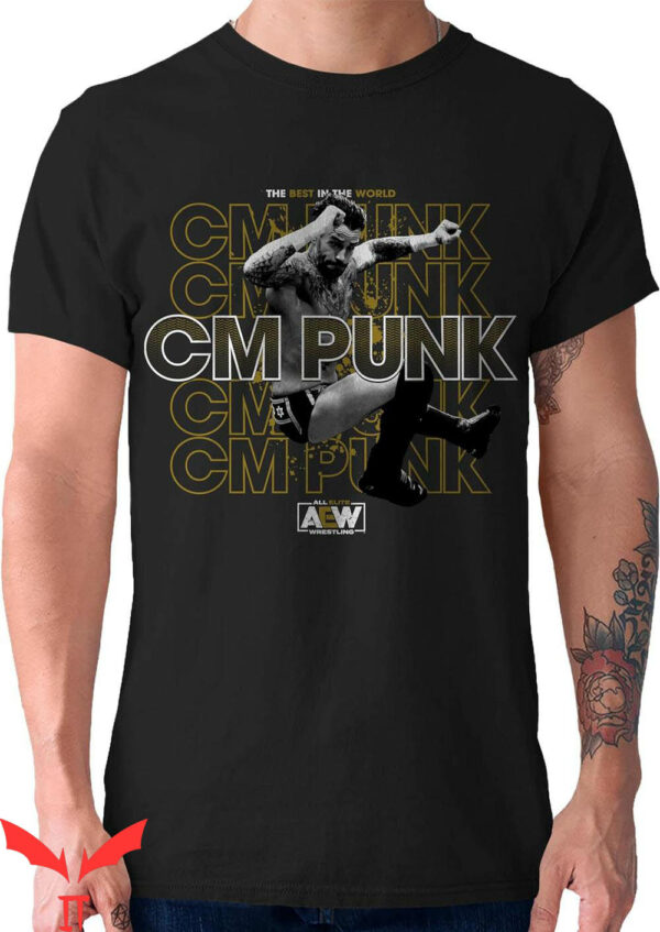 Cm Punk T-Shirt AEW All Elite Wrestling Best In The World