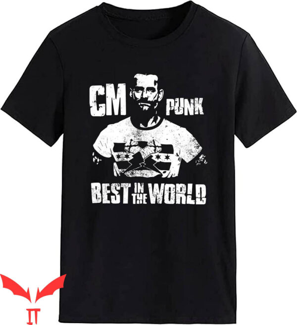 Cm Punk T-Shirt AEW Cm Of Punk Best In The World Wrestletalk