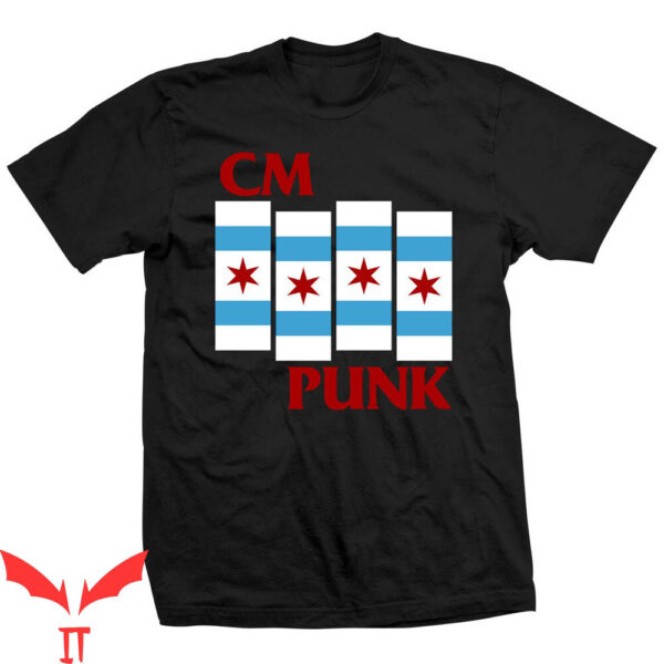 Cm Punk T-Shirt Punk Flag 90s Vintage Bootleg Wrestletalk