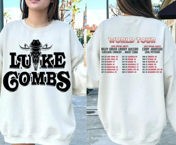 Combs Crazy Bullhead Shirt Luke 2023 World Tour T-Shirt 2 Side
