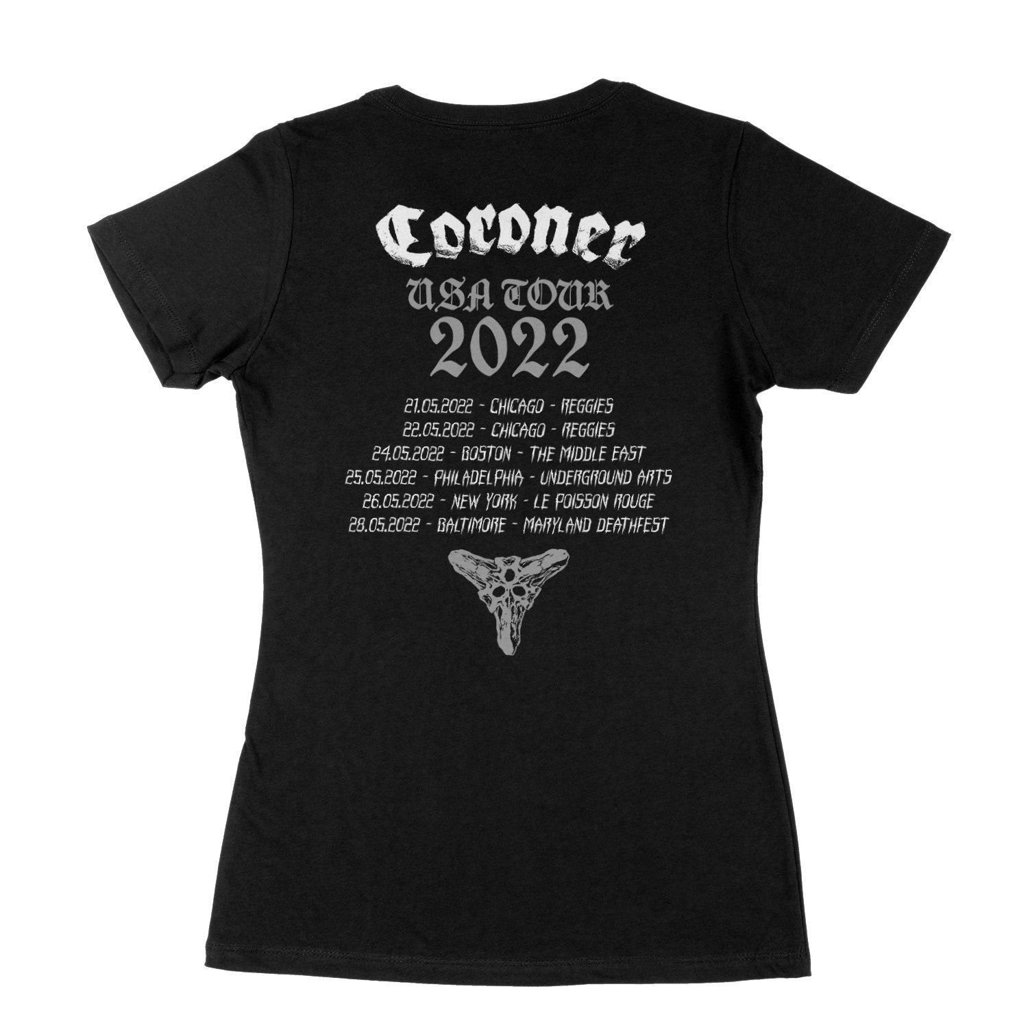 Coroner Skull 2022 Tour Girls T-shirt Coroner Skull 2022 Tour Girls T-shirt