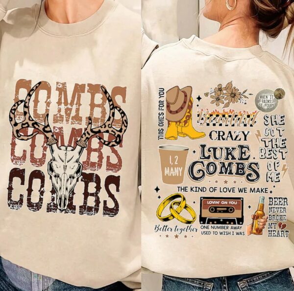Cowboy Combs T-shirt Luke World Tour 2023 Tee Shirt