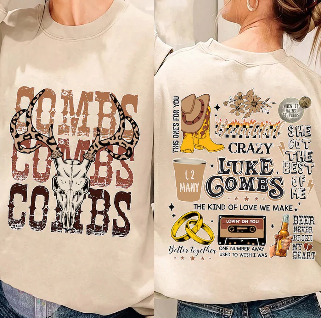 Cowboy Combs T-shirt Luke World Tour 2023 Tee Shirt Cowboy Combs T-shirt Luke World Tour 2023 Tee Shirt