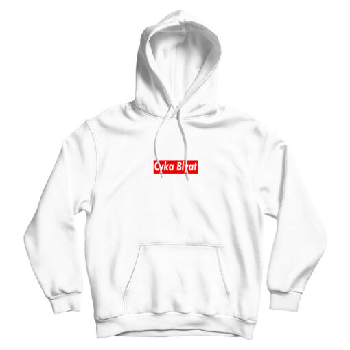 Cyka Blyat Red Box Logo Hoodie Cheap For Man's And Women's Cyka Blyat Red Box Logo Hoodie Cheap For Man's And Women's