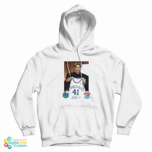 Dallas Mavericks Mitchell and Ness Dirk Nowitzki Draft Jersey Signature Hoodie Dallas Mavericks Mitchell and Ness Dirk Nowitzki Draft Jersey Signature Hoodie