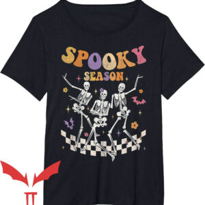Dancing Skeleton T-Shirt Groovy Spooky Season