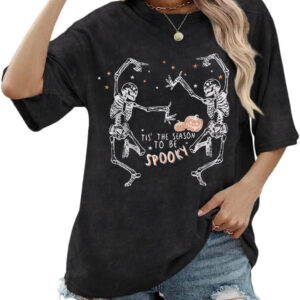 Dancing Skeleton T-Shirt Halloween Dancing Skeleton