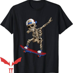 Dancing Skeleton T-Shirt Skeleton Skateboard
