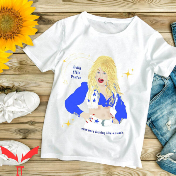 Dolly Parton Dallas Cowboys T-Shirt Girls Out Here Lookin
