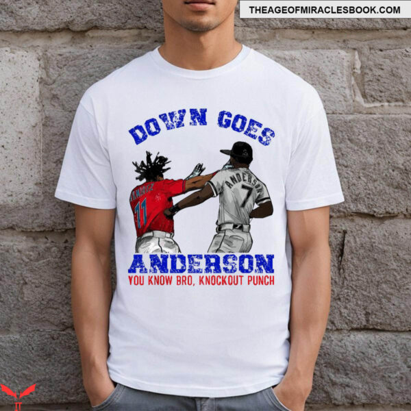 Down Goes Anderson T-Shirt Knock Out Punch Trending