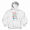 Dr. Seuss Book In Spanish One Fish Two Fish Red Fish Blue Fish Hoodie