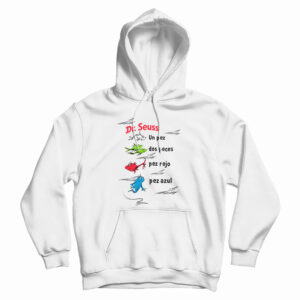 Dr. Seuss Book In Spanish One Fish Two Fish Red Fish Blue Fish Hoodie