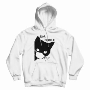 Ew People Black Cat Facemask Hoodie