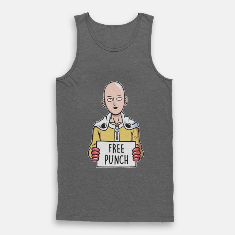 Free Punch Saitama One punch Man Tank Top Free Punch Saitama One punch Man Tank Top