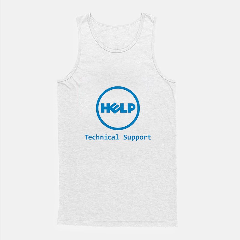 Funny Dell Parody Logo Computer Tech Support Tank Top Funny Dell Parody Logo Computer Tech Support Tank Top