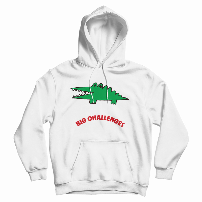 Get It Now 1978 Sanrio Big Challenges Gator Hoodie For UNISEX Get It Now 1978 Sanrio Big Challenges Gator Hoodie For UNISEX
