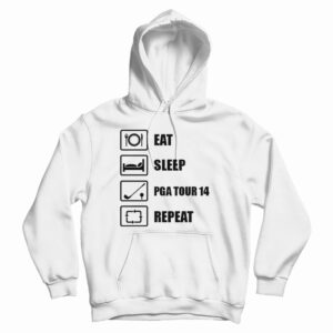 Get It Now Eat Sleep Golf Repeat Funny PGA Open Masters Golfer Hoodie