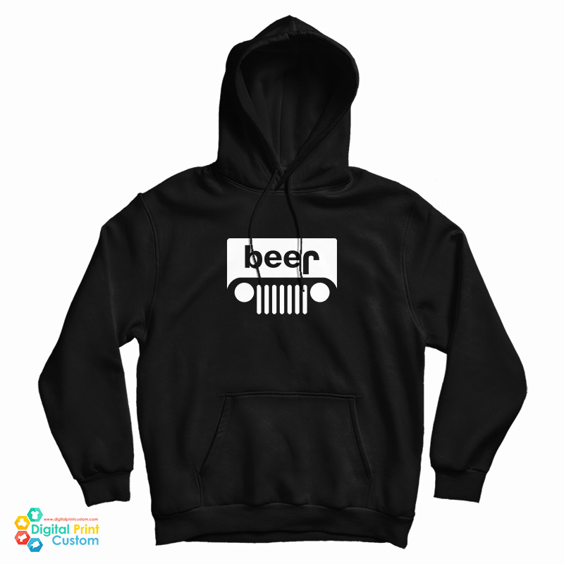 Get It Now Jeep Beer Logo Parody Hoodie Get It Now Jeep Beer Logo Parody Hoodie