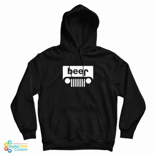 Get It Now Jeep Beer Logo Parody Hoodie Get It Now Jeep Beer Logo Parody Hoodie