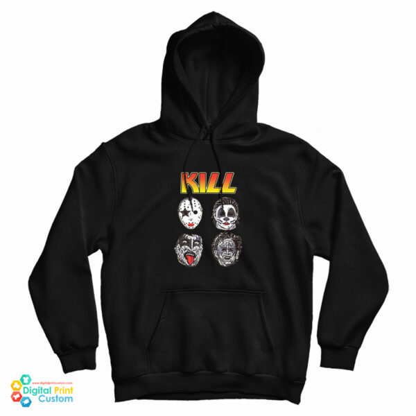 Get It Now Kill Halloween Kiss Band Logo Parody Hoodie