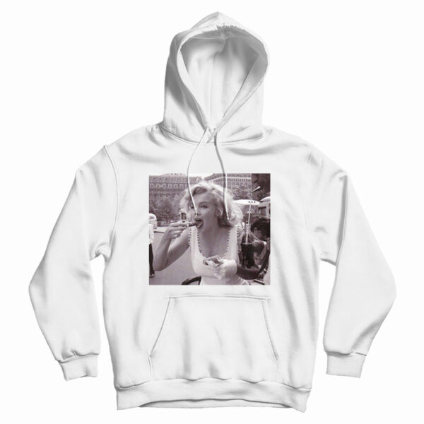 Get It Now Marilyn Monroe Eating The Glick With No Protection Hoodie