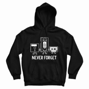Get It Now Never Forget Nostalgic Floppy Disk Cassette Hoodie