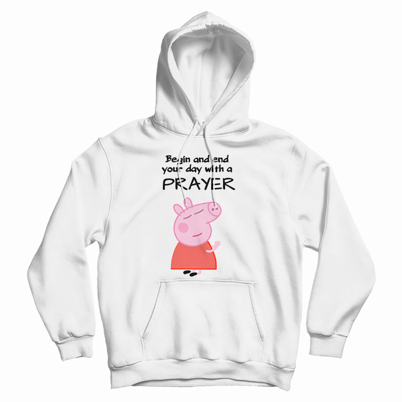 Get It Now Peppa Pig Praying Hoodie For Men's And Women's Get It Now Peppa Pig Praying Hoodie For Men's And Women's