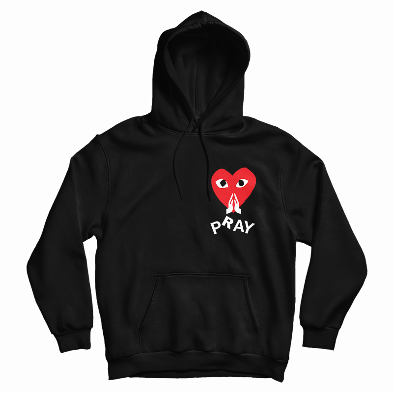 Get It Now Pray Commes Des Garcons Play Parody Hoodie For UNISEX Get It Now Pray Commes Des Garcons Play Parody Hoodie For UNISEX