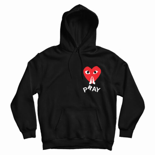 Get It Now Pray Commes Des Garcons Play Parody Hoodie For UNISEX Get It Now Pray Commes Des Garcons Play Parody Hoodie For UNISEX
